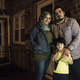 Walaa Darkal (L), Moulahm al-Roumi (R) and their six-year-old Kenan al-Roumi in Connecticut.